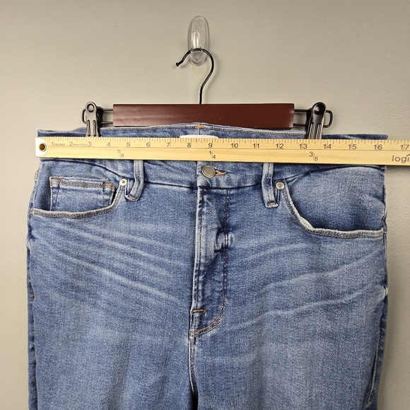 GOOD AMERICAN Good Legs Crop Skinny Denim Jean Pants High Rise Blue Womens Sz 15 - Picture 10 of 13
